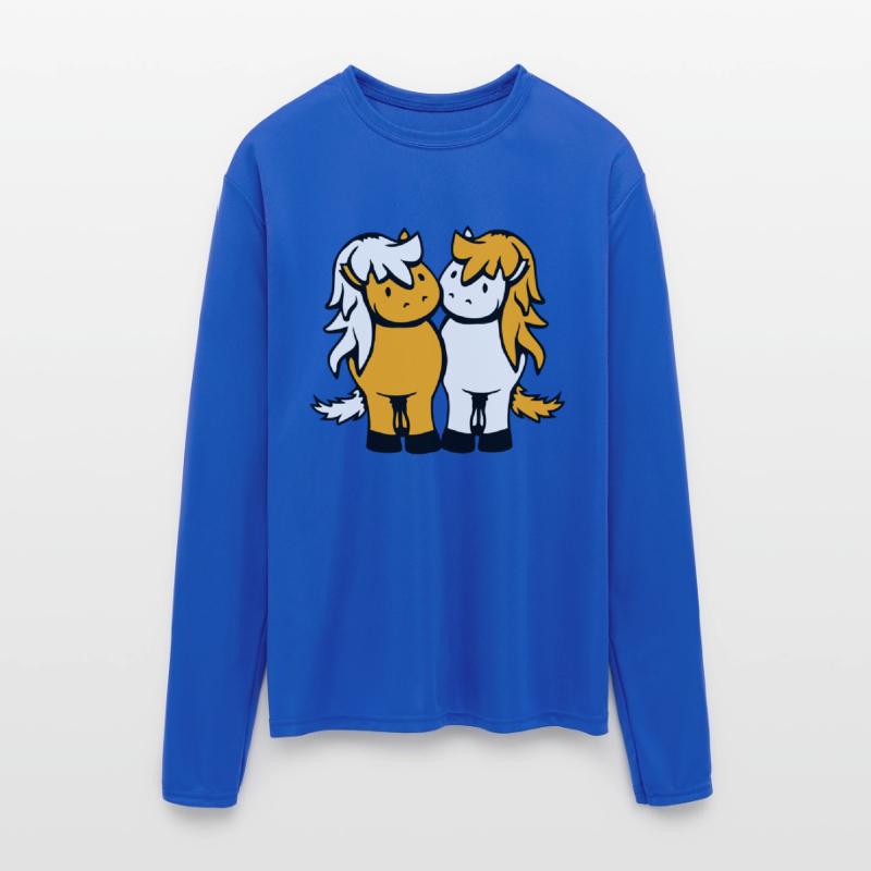 2 horses Team Pony Foal Couple Comic Friends Love