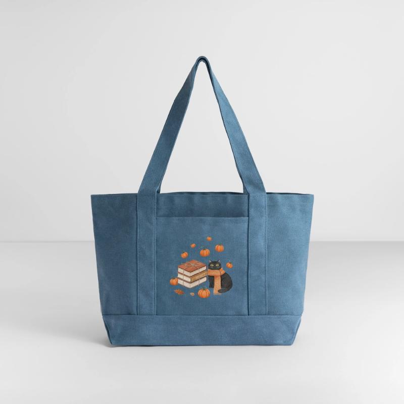 Autumn Cozy Cats and Pumpkin Books