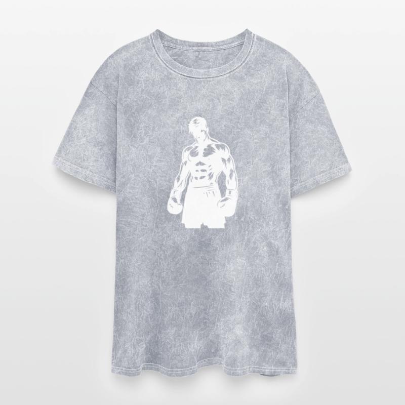 Boxer In Boxing Match Mode Vintage Shadow Style