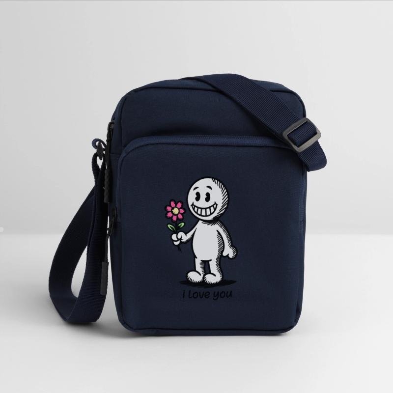 Stick Figure with Flower I LOVE YOU