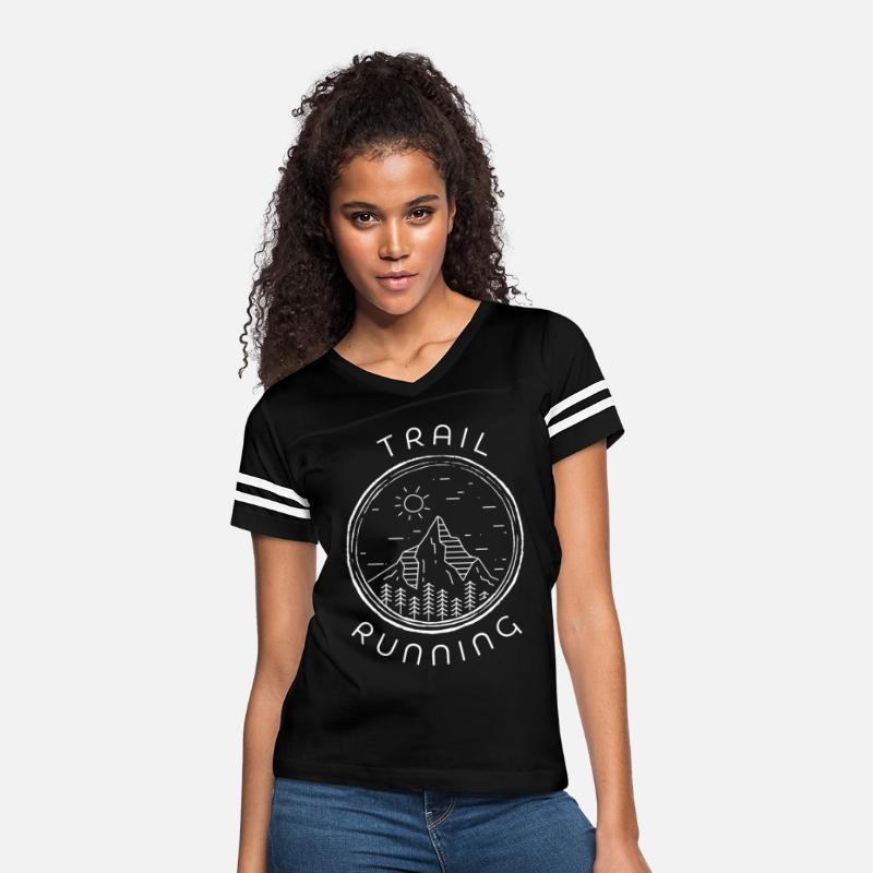 Trail running mountains man and woman