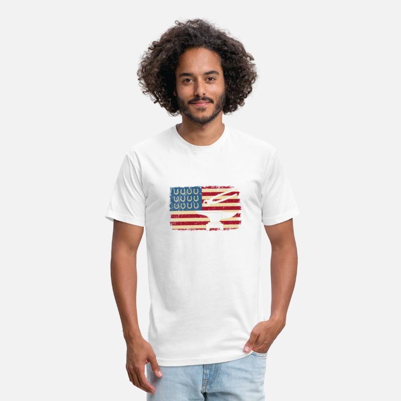 US Flag Patriotic American Farrier Puller Anvil