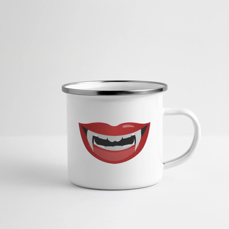 Vampire mouth with fangs and teeth