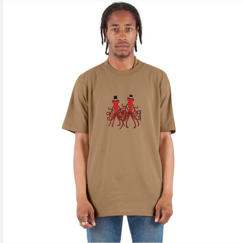 2 octopus sir hat monocle glasses two rich friends