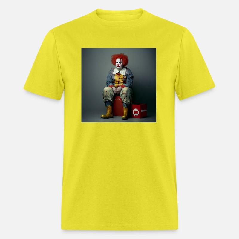 A clown sitting on top of a red box