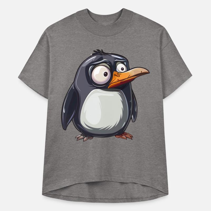 Adorable Wide-Eyed Penguin Illustration
