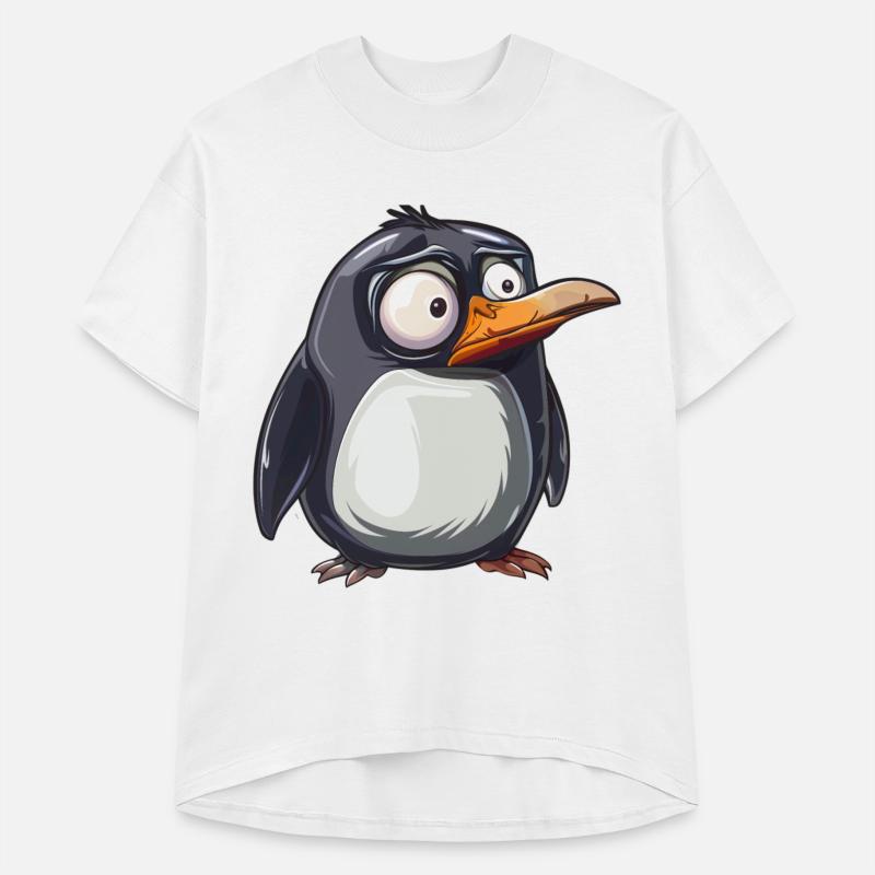 Adorable Wide-Eyed Penguin Illustration