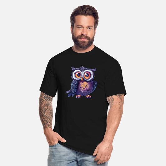 Adorable Wide-Eyed Purple Owl