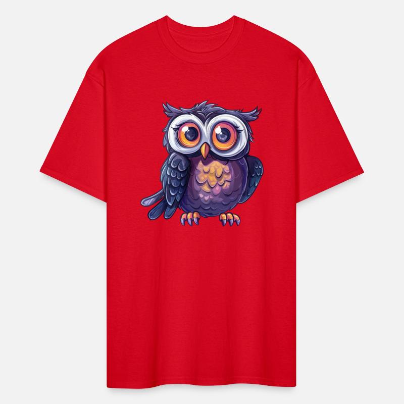 Adorable Wide-Eyed Purple Owl