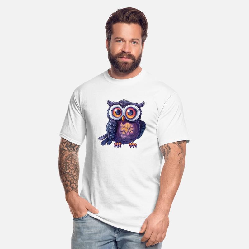 Adorable Wide-Eyed Purple Owl