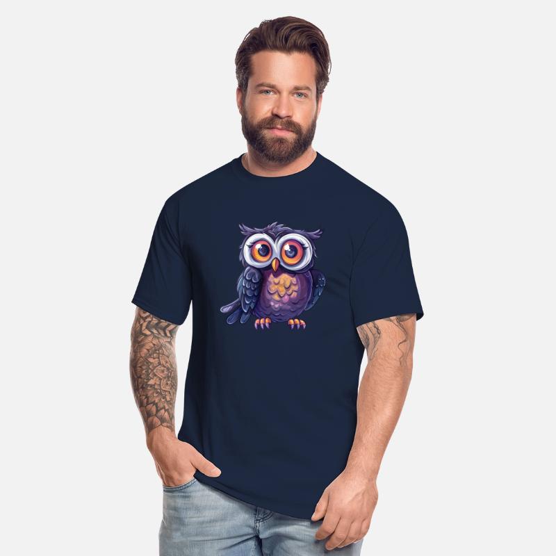 Adorable Wide-Eyed Purple Owl
