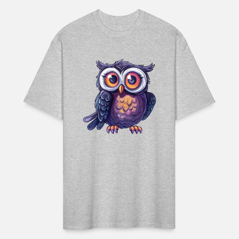 Adorable Wide-Eyed Purple Owl