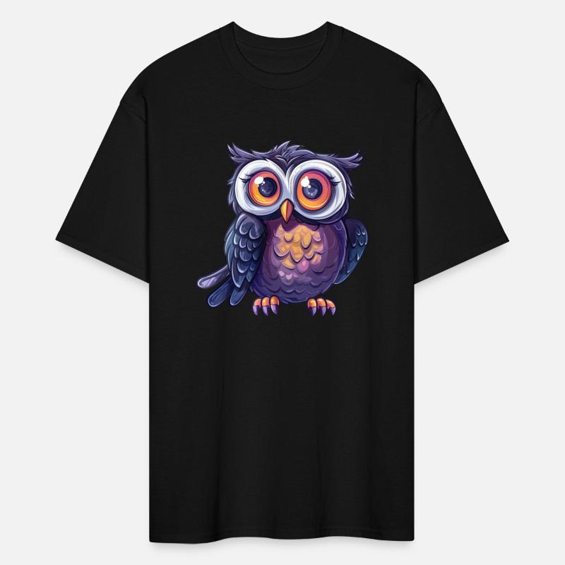 Adorable Wide-Eyed Purple Owl