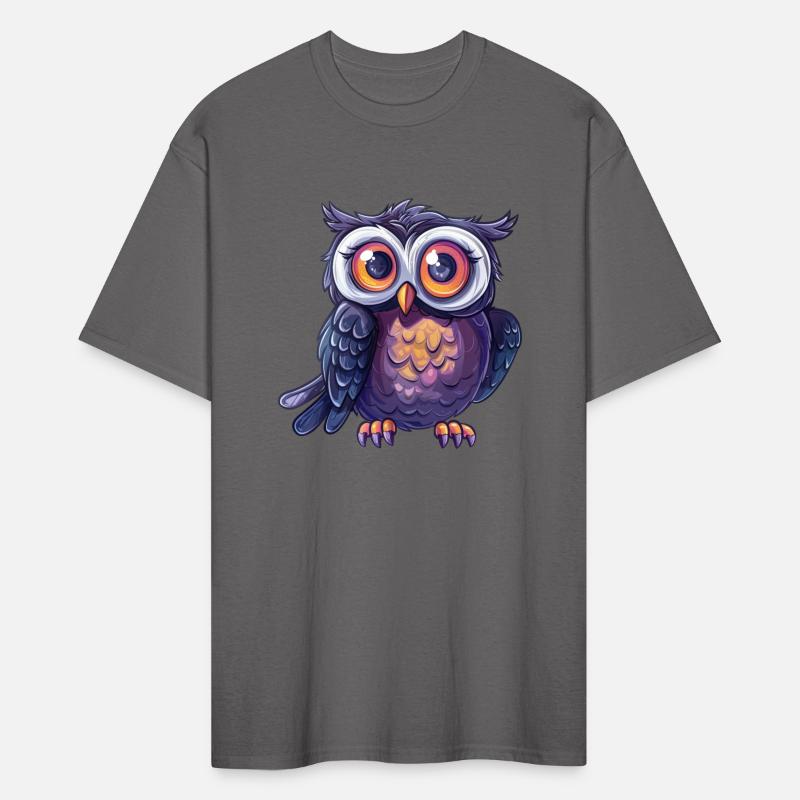 Adorable Wide-Eyed Purple Owl
