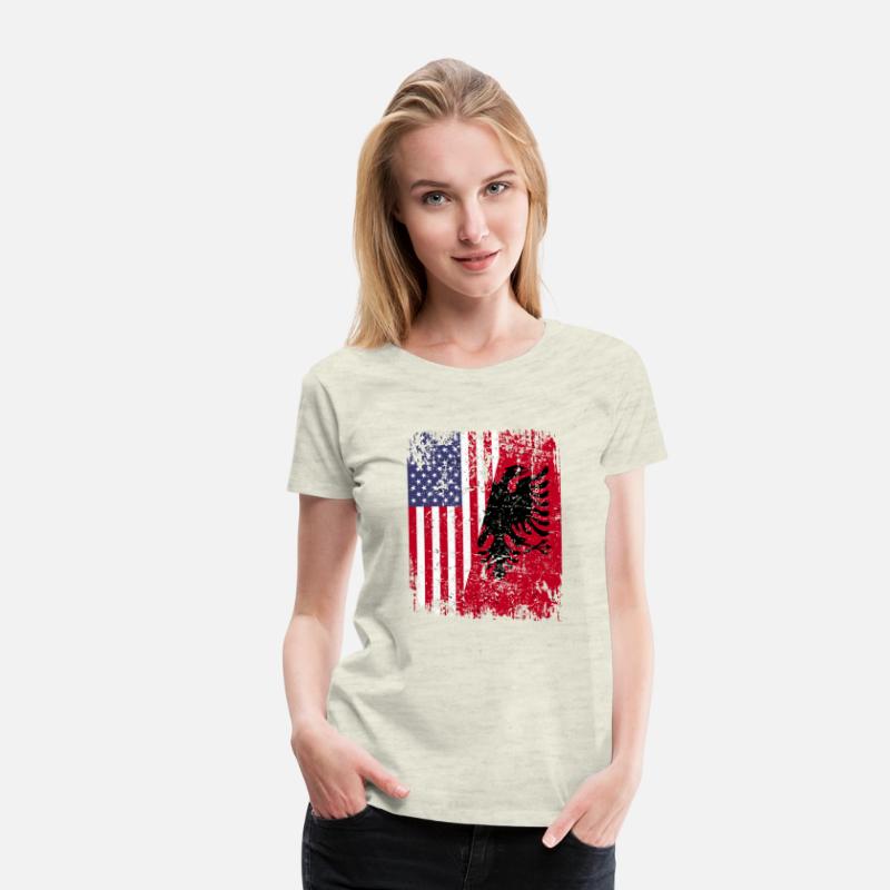 Albanian Roots Red Eagle Half American Albania Fla