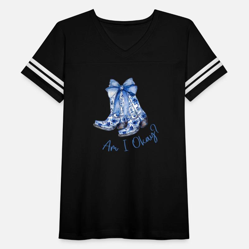 Am I Okay Boot Cowgirl Coquette Bow Women Girl