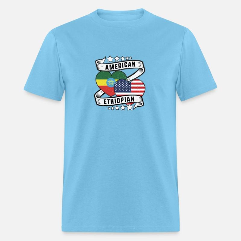 American and Ethiopian shirt