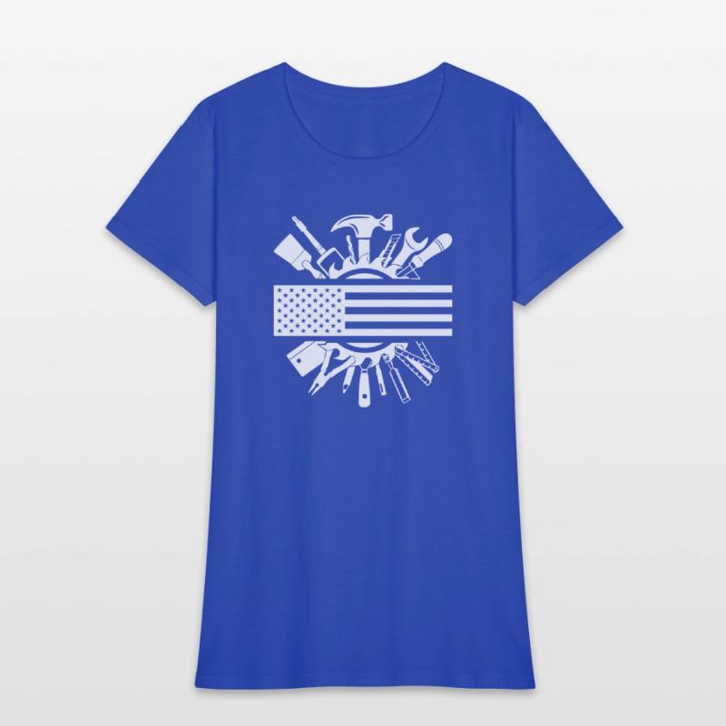 American Flag Woodworking Carpenter Wood Working