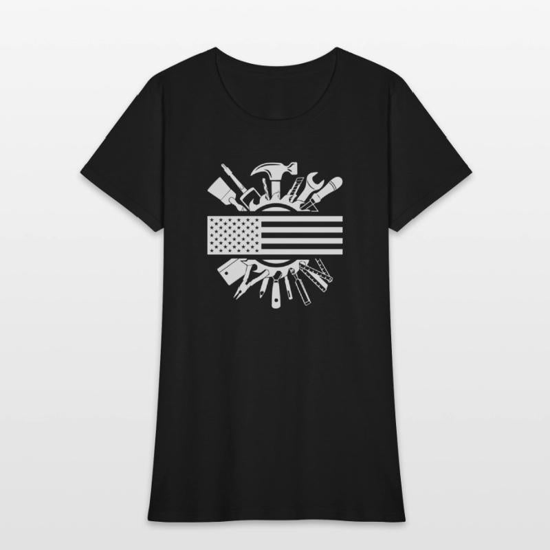 American Flag Woodworking Carpenter Wood Working