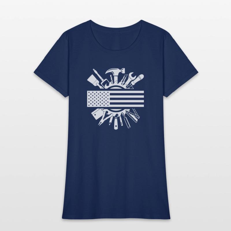 American Flag Woodworking Carpenter Wood Working