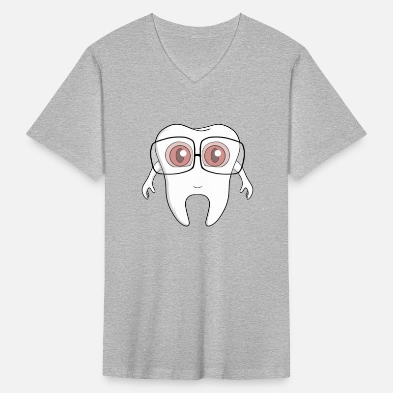 An adorable tooth wearing glasses