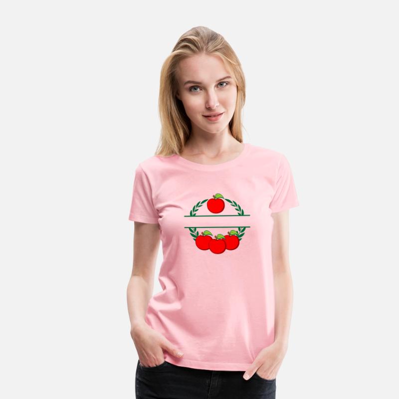 Apples in laurel wreath text logo red apple