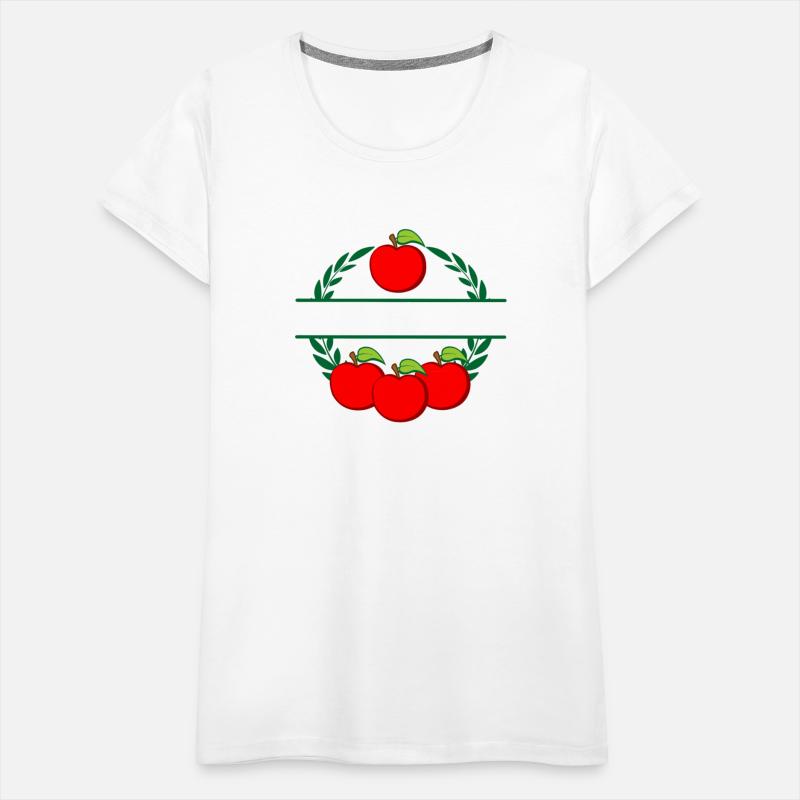 Apples in laurel wreath text logo red apple
