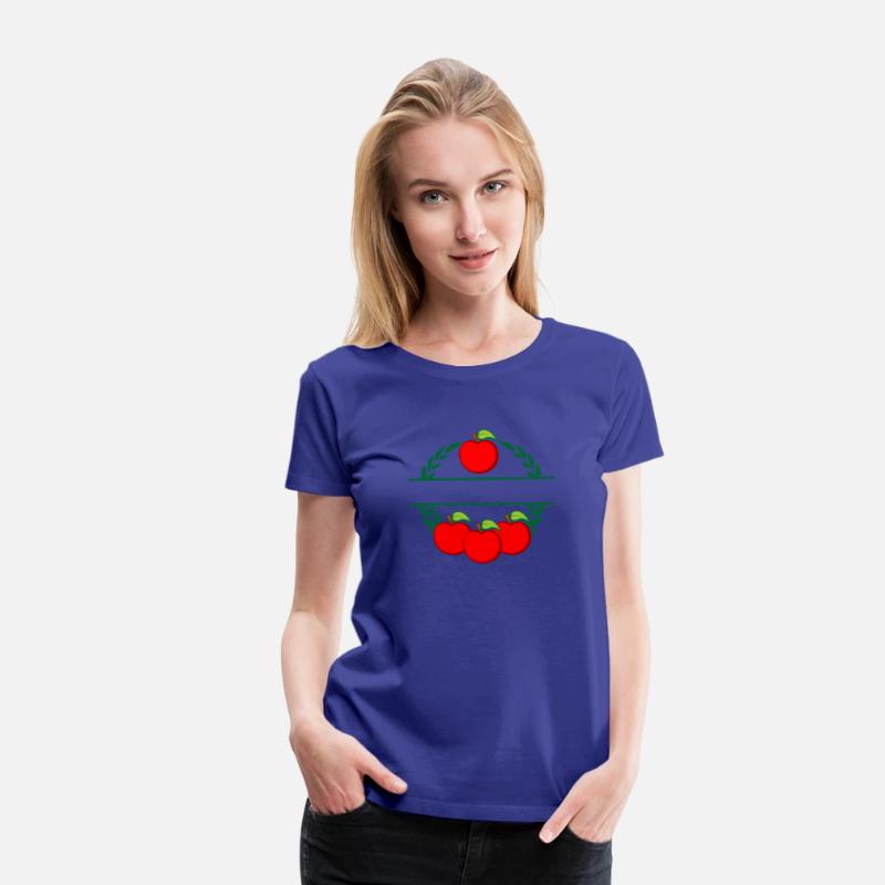 Apples in laurel wreath text logo red apple