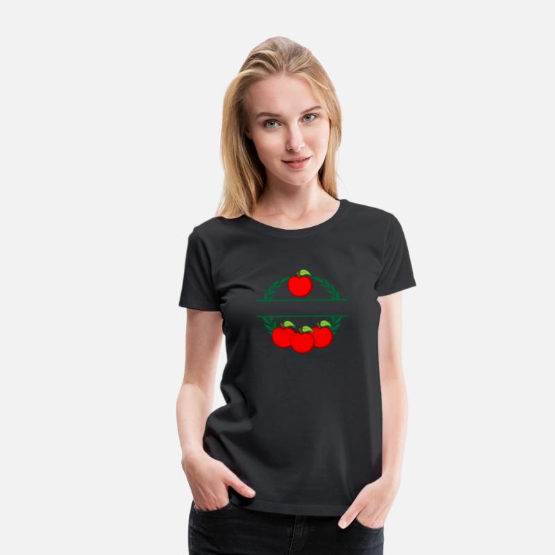 Apples in laurel wreath text logo red apple