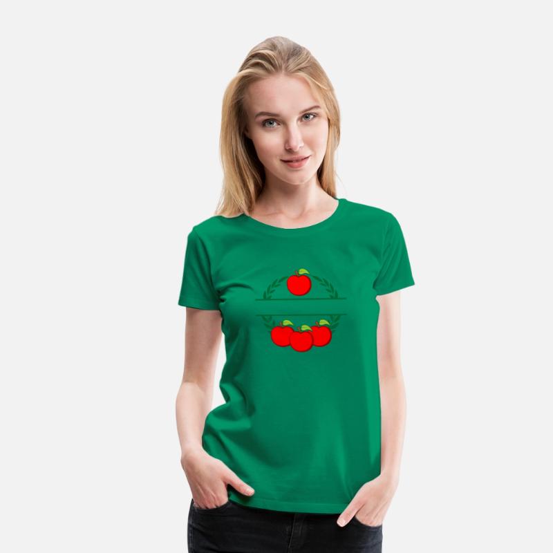 Apples in laurel wreath text logo red apple