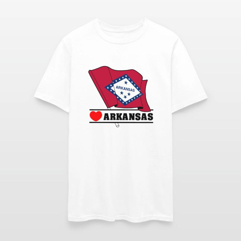 Arkansas flag heart 'ARKANSAS'