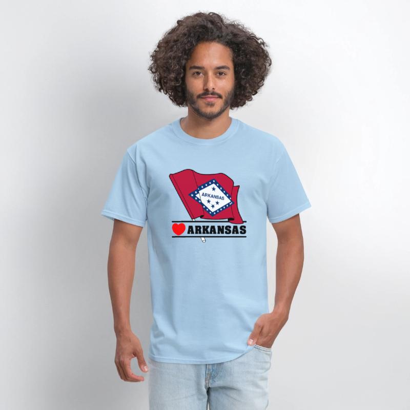 Arkansas flag heart 'ARKANSAS'
