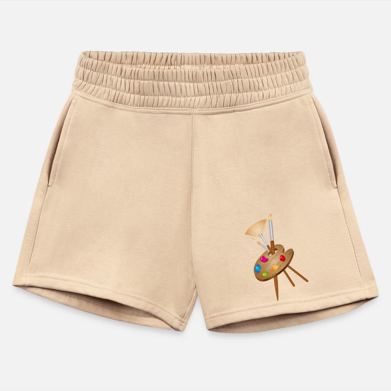 Artist's palette with colorful paints and brushes