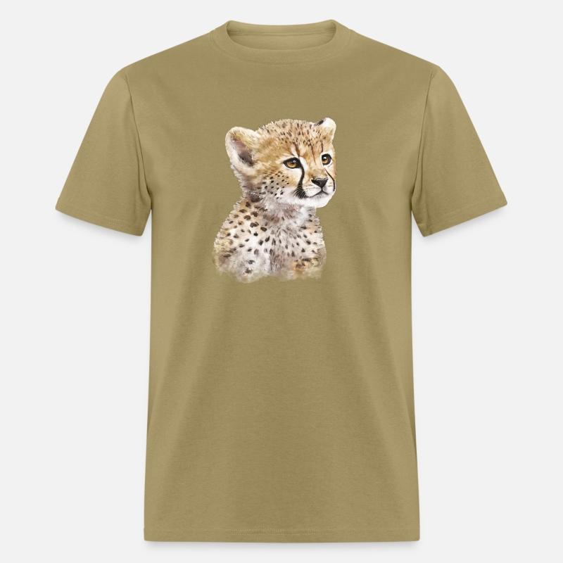 Baby Cheetah Art Watercolor Painting Portrait