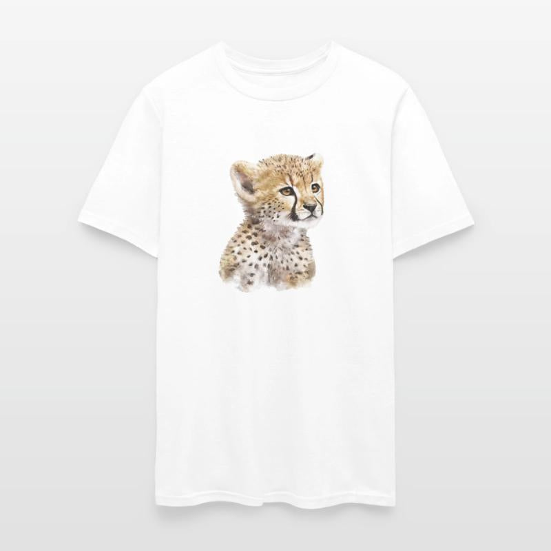 Baby Cheetah Art Watercolor Painting Portrait