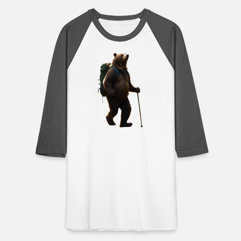 Backpacking Bear With Hiking Stick