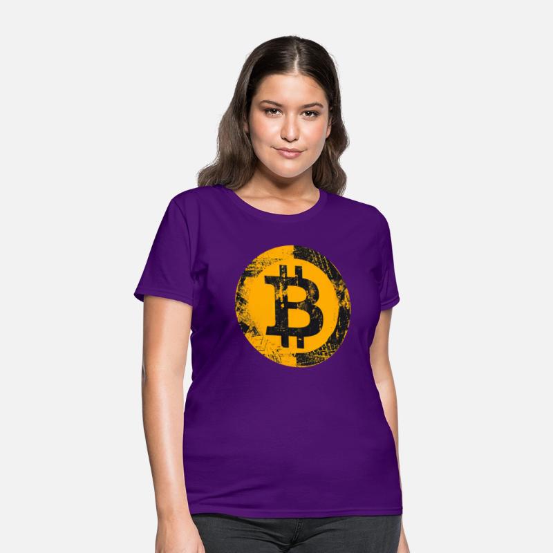 Bitcoin Logo Grunge Digital Gold