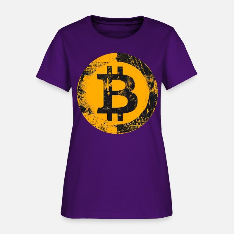 Bitcoin Logo Grunge Digital Gold