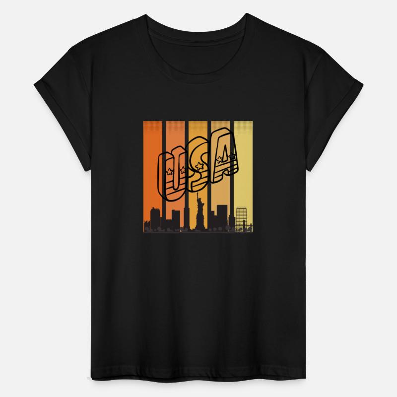 Black And Orange Modern American Dreamin Flag