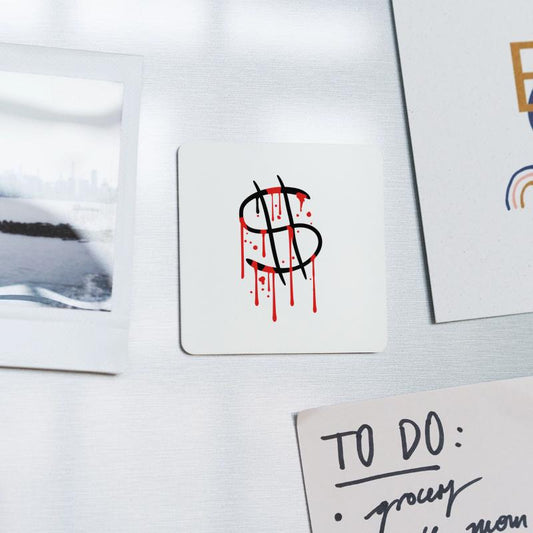 blood drops graffiti wet spray dollar symbol sign