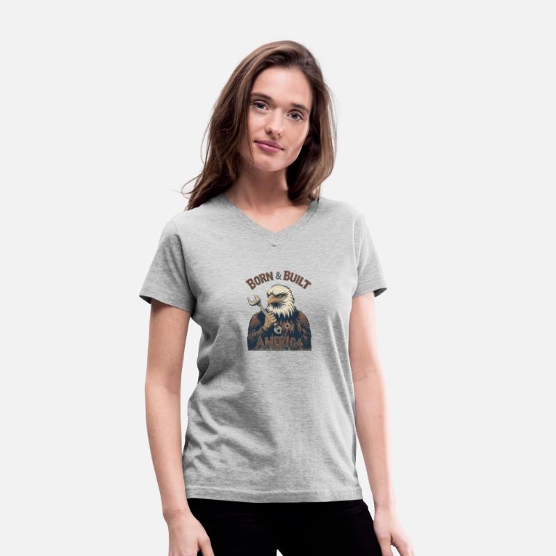 Born & Built in America T-Shirt - Eagle Mechanic