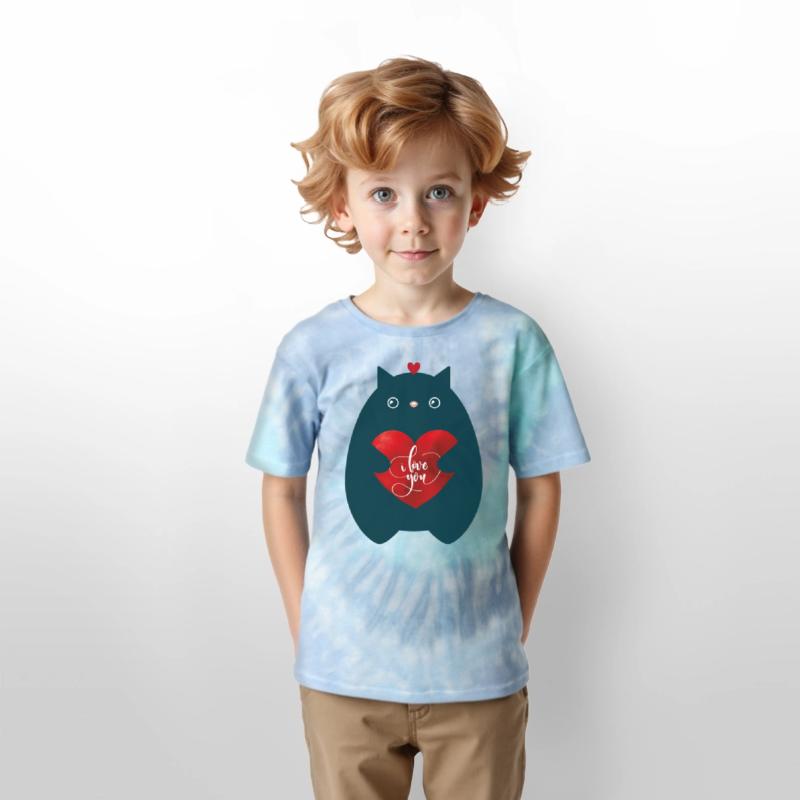 Cat In Love-I Love You-Cute Kitten Valentine Day