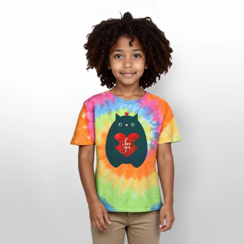 Cat In Love-I Love You-Cute Kitten Valentine Day