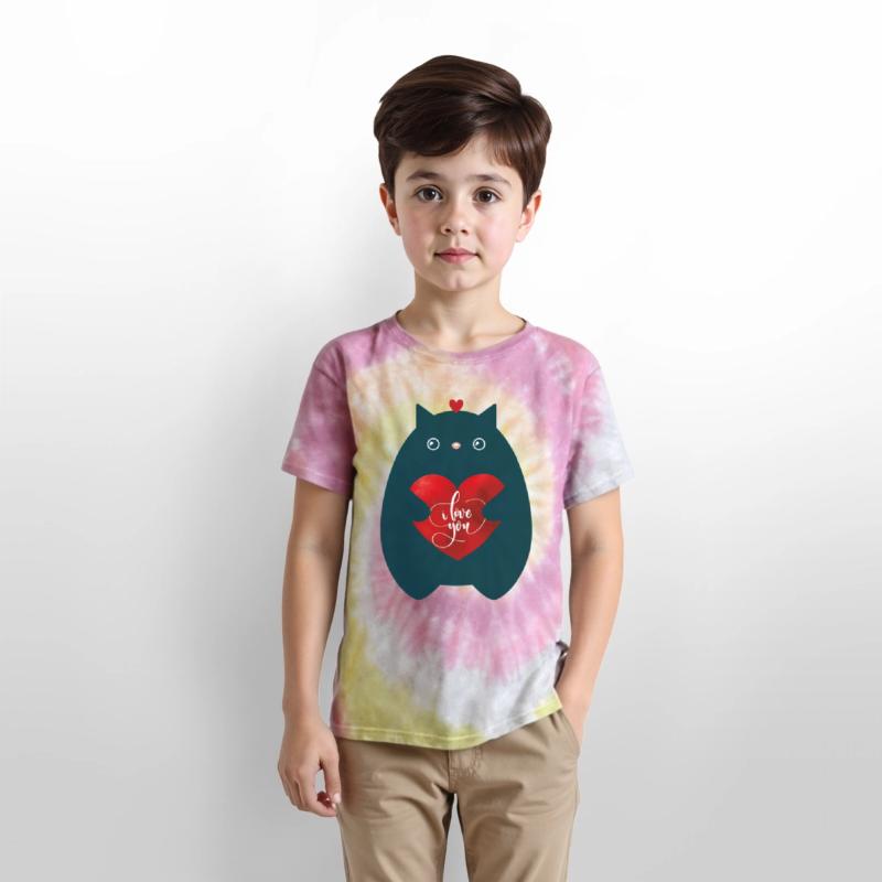 Cat In Love-I Love You-Cute Kitten Valentine Day