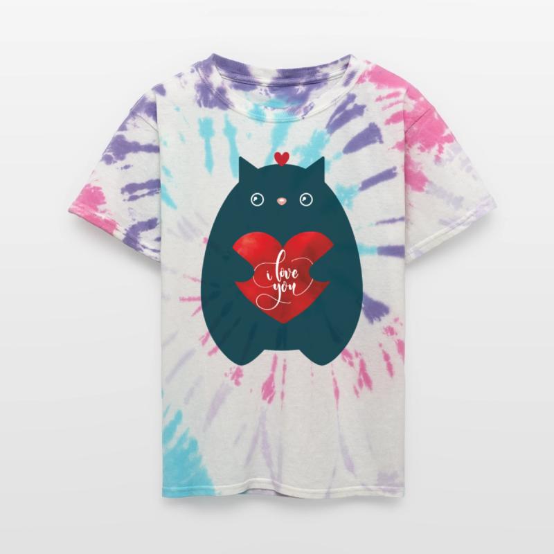 Cat In Love-I Love You-Cute Kitten Valentine Day