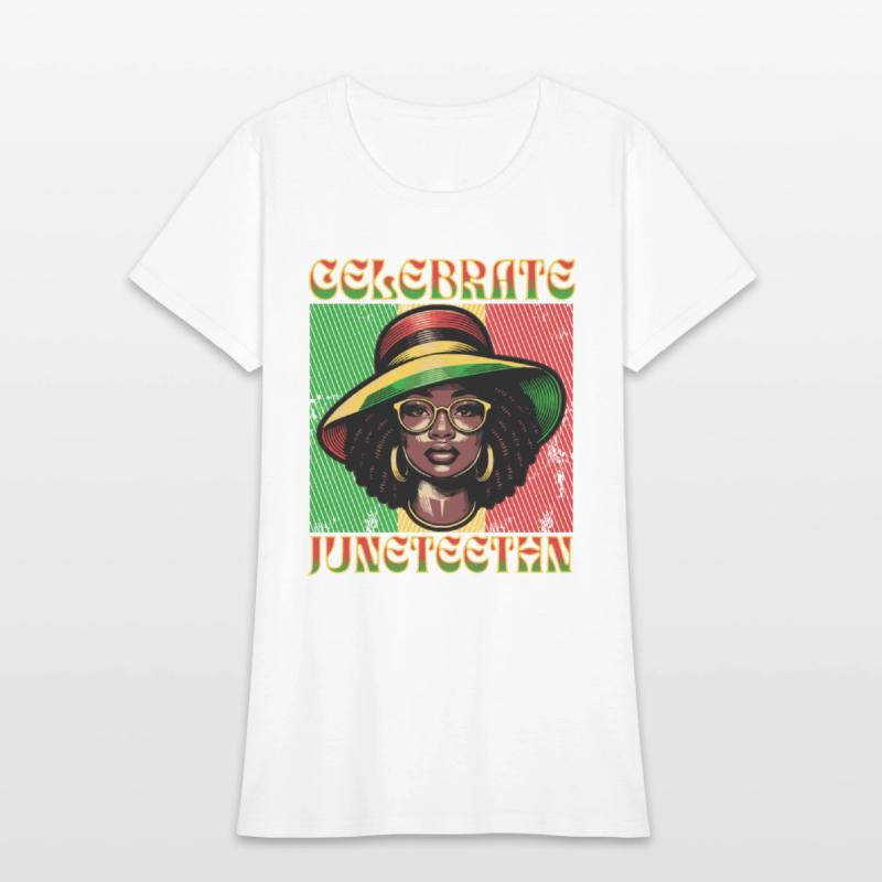 Celebrate Juneteenth Black Women Messy Bun 1865