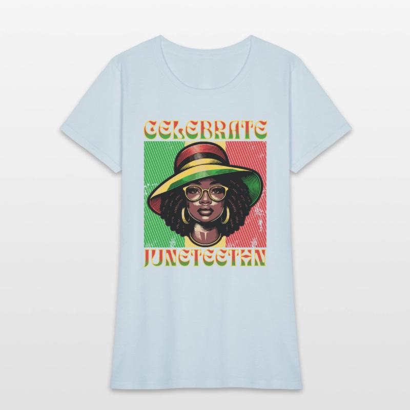 Celebrate Juneteenth Black Women Messy Bun 1865