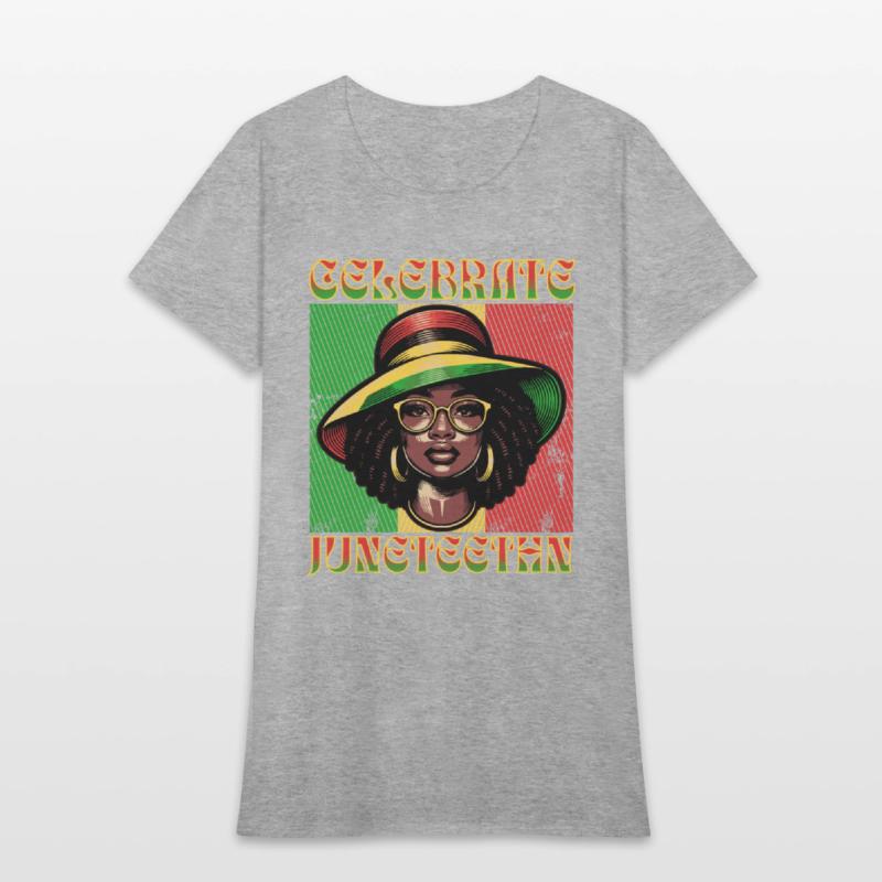 Celebrate Juneteenth Black Women Messy Bun 1865