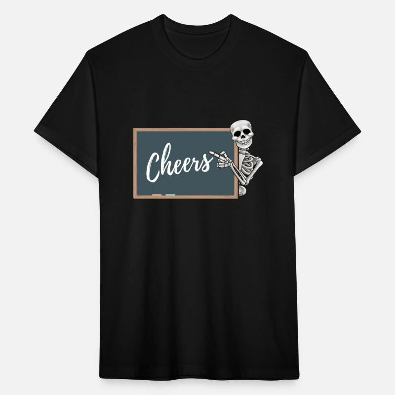 Cheers Crayon Blackboard Skeleton Teacher