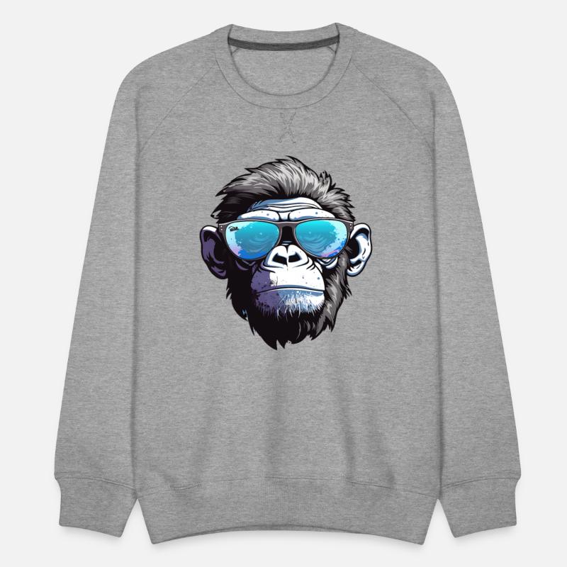 Chic Chimp: Elegance in Blue Shades